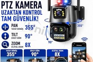 6 MP Çift Kameralı WiFi PTZ Dış Mekan IP Güvenlik Kamerası — %21 İndirim | Amazon TR Fırsatı