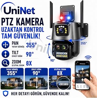 6 MP Çift Kameralı WiFi PTZ Dış Mekan IP Güvenlik Kamerası