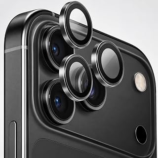 Coverzone iPhone 18 Pro Max ile Uyumlu CL-07 Safir Lens Koruyucu Siyah
