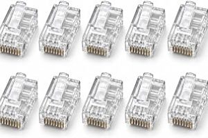 Orret Home 10 Adet RJ45 Konnektör Cat5 Cat6 Ethernet Kablosu Ucu, 8P8C LAN İnternet Kablosu Soketi, Şeffaf Network Fişi, Modem Router Switch Ağ Kablosu Klipsli Konnektör — %34 İndirim | Amazon TR Fırsatı