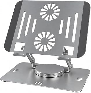 Robeve Stant Çelik Standı Ergonomik Bilgisayar Yükseltici Her Açıda Ayarlanabilir Stand Tüm Boyutlarda Notebook Uyumlu Notebook Standı Bilgisayar Stant (L-016 - Gri)