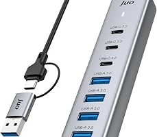 Juo Type-C ve USB-A 7 Portlu 4*USB-A 3*Type-C 5Gbps USB 3.2 Çoklayıcı Hub Dönüştürücü — %23 İndirim | Amazon TR Fırsatı