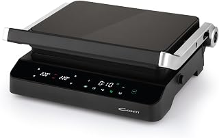 Conti CG-400 Sapora Tost Makinesi ve Izgara, 2000 W, Dokunmatik LED Ekran, 5 Otomatik Program, Smart Heat Teknolojisi, Çıkarılabilir Plakalar, 180° Açılabilir Tasarım