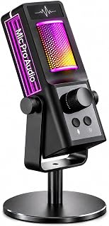 ROBEVE YK-MC673 Profesyonel RGB Oyuncu Mikrofonu ve Yayıncı Mikrofonu – USB Type-C Mikrofon, Cardioid Ses Yakalama, Gürültü Azaltma, Ses Kontrolü, Gaming, Podcast, Canlı Yayın ve PC Mikrofonu