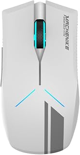 Machenike M721 Tri Modlu Kablosuz Oyuncu Mouse SG8925 10000 DPI RGB Bluetooth Beyaz