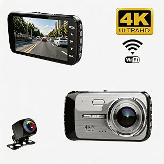 4K Ultra HD WiFi Araç Kamerası Ön 4K + Arka 1080P Çift Kamera Araç Park Kiti Hediyeli