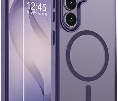 PSR Aksesuar Samsung Galaxy S26 FE ile Uyumlu Mat Arka Yüzeyli MagSafe Kılıf + Ekran Koruyucu Hediyeli 2-in-1 Set (Derin Mor, Galaxy S26 FE) — %25 İndirim | Amazon TR Fırsatı