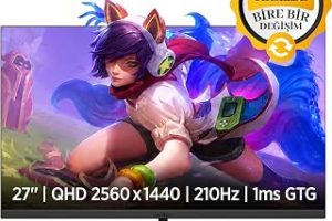 James Donkey Velor Q60 27” 210Hz 1Ms GTG Fast IPS QHD 2K 10 Bit Gaming Monitör (Ölü Pikselde Anında Değişim) — %74 İndirim | Amazon TR Fırsatı