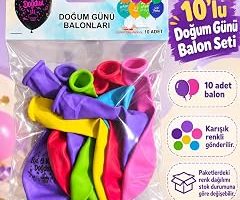 10’lu Doğum Günü Baskılı Balon Seti – İyi ki Doğdun/Happy Birthday Karışık Renkli Parti Balonları — %41 İndirim | Amazon TR Fırsatı