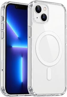 iPhone 13-14 için Mika Serisi Mag-safe ile Uyumlu Crystal Clear Süper Sararmaz Şeffaf Materyal ve Yeni Nesil Manyetik (Mika iPhone 13-14)