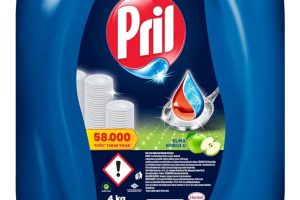 Pril Elde Yıkama Sıvı Bulaşık Deterjanı Elma Kokulu 4 kg (3.87L) Soğuk Suda Etkili