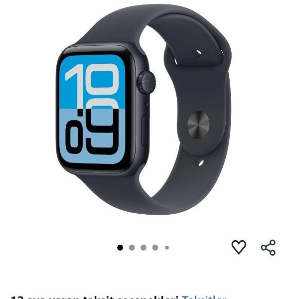 Apple watch SE 3 GPS 44 mm gece yarısı alüminyum kasa akıllı saat