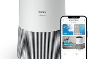 WINIX T500 WiFi hava temizleyici, alerjisi olanlar, CADR 250 m³/h, 50 ㎡, HEPA filtreli hava temizleyici, alerji, toz, polen, hayvan tüyleri, hava kalitesi geri bildirimi, Alexa modu