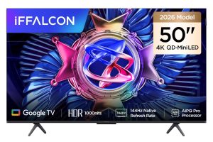 🚨 iFFALCON 50U95A 50 İnç Smart TV 4K QD-Mini LED Yüksek Parlaklık HDR 10+ Gaming Google TV, 144Hz Doğal Yenileme Hızı, ONKYO 2.1 Hi-Fi, Dolby Vision Atmos, MEMC, AI Modu, Game Master (2026 Modeli)