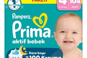 Prima Bebek Bezi Aktif Bebek Mega Fırsat Paketi 4 Beden 104 Adet