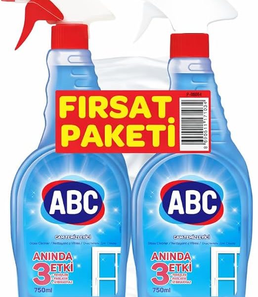 🚨 ABC DETERJAN Cam Temizleyici Promosyonlu Paket (1+1) 750 Ml — %34 İndirim