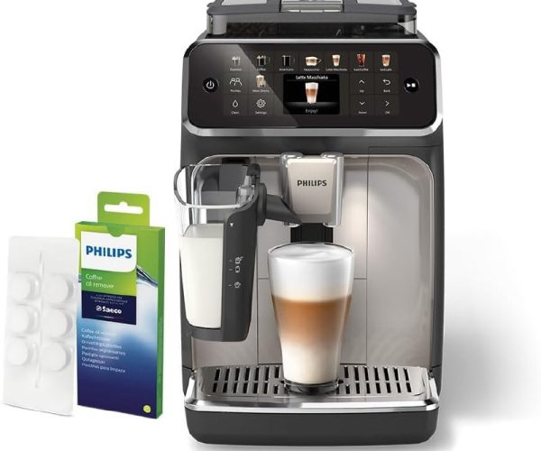 🛒 Philips 5500 Serisi LatteGo Tam Otomatik Espresso Makinesi (EP5547/90) ve Philips Espresso Makinesi Kahve Yağı Çözücü Tablet (CA6704/10) — %30 İndirim