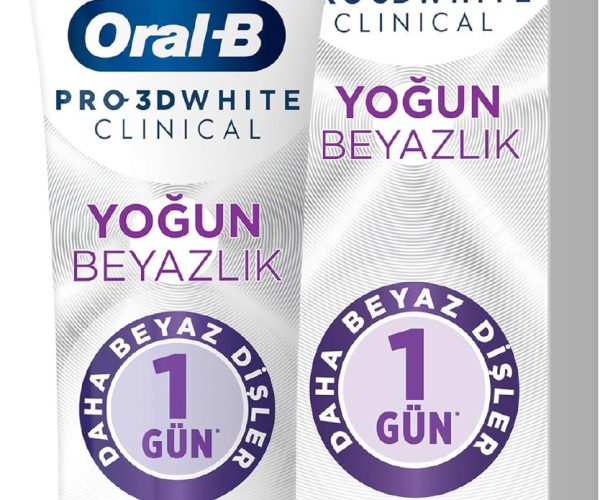 🛒 2 Adet Alımda! – Oral-B Pro 3D White Clinical Yoğun Beyazlık Parlak Beyaz Diş Macunu 75 ml — %35 İndirim