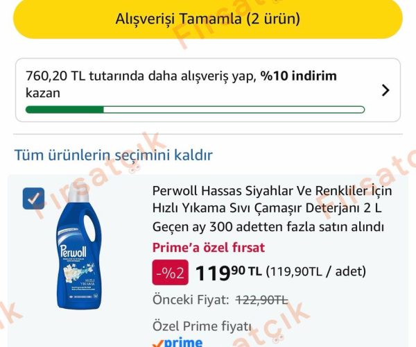 Perwoll Hızlı Yıkama 2 litre — %43 İndirim