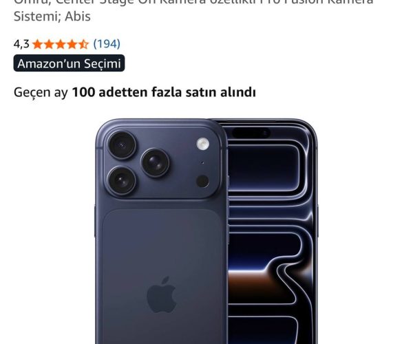 Apple İphone 17 Pro 256 Gb: 120 Hz’e Kadar Promotion Teknolojisine Sahip 6.3 İnç Ekran, A19 Pro Çip, Çığır Açıcı Pil Ömr