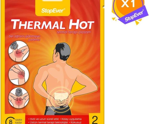 StopEver Thermal Hot Sıcak Terapi Flasteri – 1×2’li Paket | Kas ve Bel Ağrılarını Hafifletmeye Yardımcı | 8 Saat Etkili Isı Terapisi | İlaç İçermez — %33 İndirim