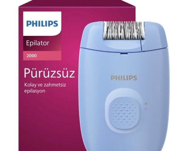 Fırsat: Philips Epilasyon Cihazı, Taşınabilir Kompakt Tasarım, Yıkanabilir Başlık, Kablolu, 4 Haftaya Kadar Pürüzsüzlük, Mavi Renk, BRE228/05