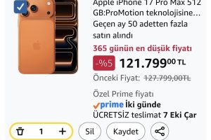 Apple iPhone 17 Pro Max 512 GB:ProMotion teknolojisine sahip 6.9 inç ekran, A19 Pro Çip, Bir iPhone’da Şimdiye Kadarki En İyi Pil Ömrü, Pro Fusion Kamera Sistemi, Center Stage Ön Kamera;Kozmik Turuncu
