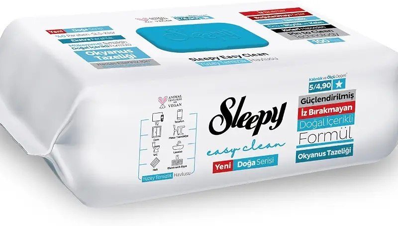 Sleepy Ocean Yüzey Temizlik Havlusu Mendili Okyanus Tazeliği 100 Yaprak