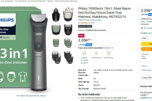 Philips 7000Serisi 13in1, Erkek Bakım Seti,Yüz/Saç/Vücut/Sakal Tıraş Makinesi, Islak&Kuru, MG7922/15