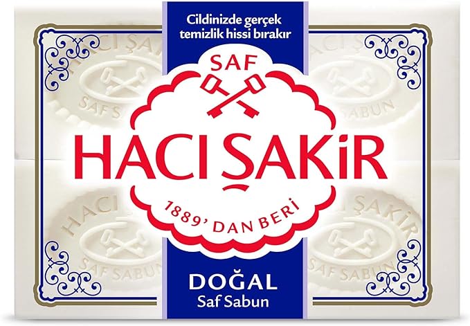 🚨 Hacı Şakir Doğal Geleneksel Beyaz Sabun (4 Adet)