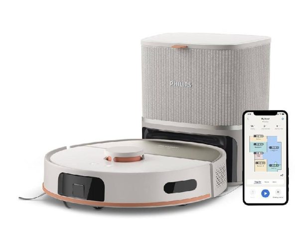 Philips 5000 Serisi Islak Kuru Robot Süpürge, Yüksek Emiş Gücü, Uzun Çalışma Süresi, 200 dk’ya Kadar Şarj, HomeRun, Otomatik Boşaltma İstasyonu, Beyaz (XU5100/20)