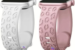 🚨 Apple ile Uyumlu Watch 11 10 42-46mm / 9 8 7 6 5 4 3 2 1 SE Ultra Uyumlu 49-45-44-42-38-40-41mm Leopar Desenli 2’li Silikon Kordon Seti