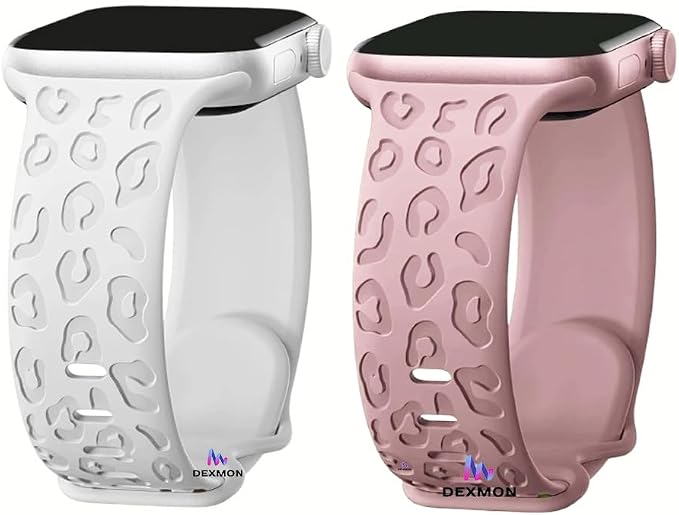 🚨 Apple ile Uyumlu Watch 11 10 42-46mm / 9 8 7 6 5 4 3 2 1 SE Ultra Uyumlu 49-45-44-42-38-40-41mm Leopar Desenli 2’li Silikon Kordon Seti