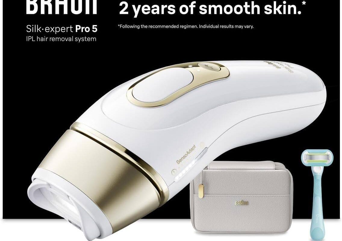 🛍️ Braun IPL Silk·expert Pro 5, Evde Lazerle Tüy Alma, Çanta, Gillette Venus, 3 Başlık, PL5351 — %92 İndirim