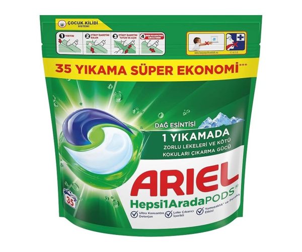 🛍️ Ariel Hepsi1Arada PODS Kapsül Çamaşır Deterjanı Beyazlar ve Renkliler 35 Yıkama — %25 İndirim