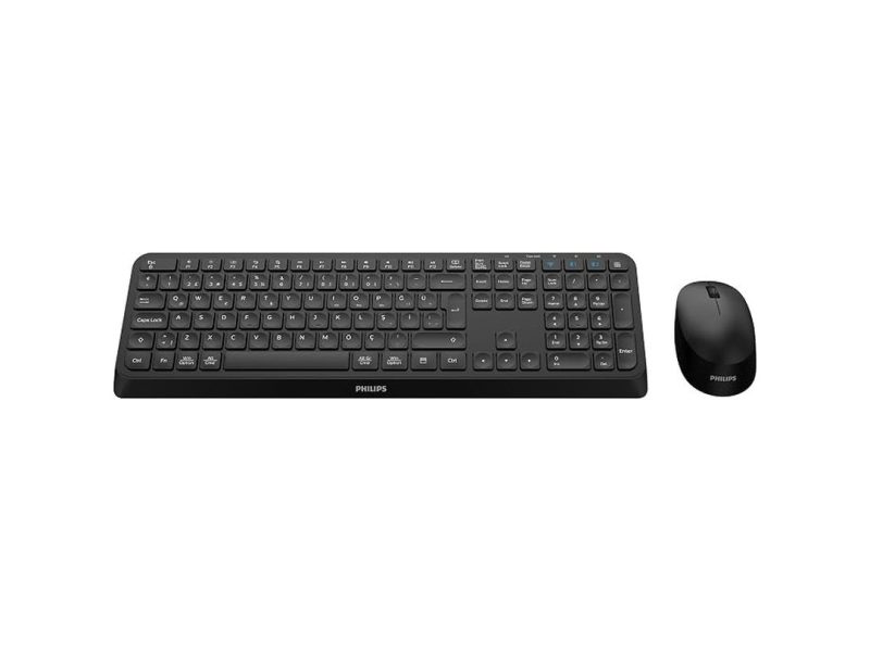 🛍️ Philips SPT6407 Bluetooth Kablosuz Türkçe Q Klavye Mouse Seti Siyah