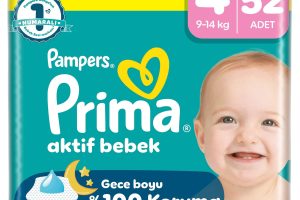 🚨 Prima Bebek Bezi Aktif Bebek Süper Paket 4 Beden 52 Adet — %50 İndirim