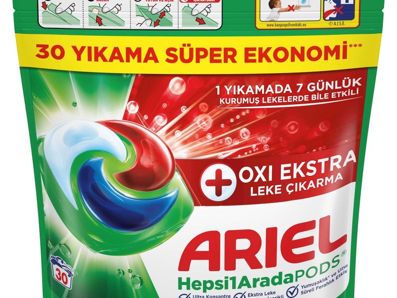 🚨 Ariel Hepsi1Arada PODS Oxi Extra Leke Çıkarma Kapsül Çamaşır Deterjanı Beyazlar ve Renkliler 30 Yıkama — %50 İndirim