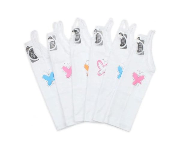🛍️ Gümüş İç Giyim İp Askılı Taşlı Kız Çocuk Atlet 6 lı Paket
