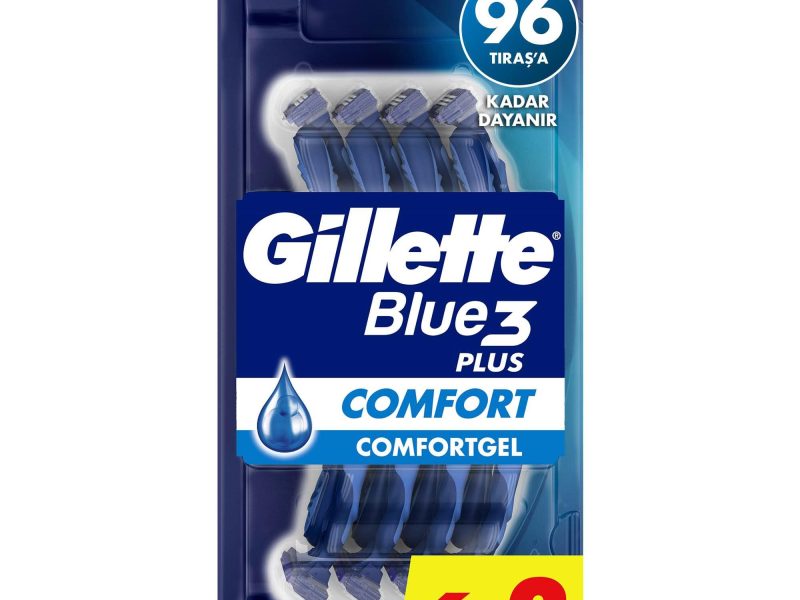 🚨 Gillette Blue3 Comfort Kullan At Erkek Tıraş Bıçağı 8 Adet — %50 İndirim