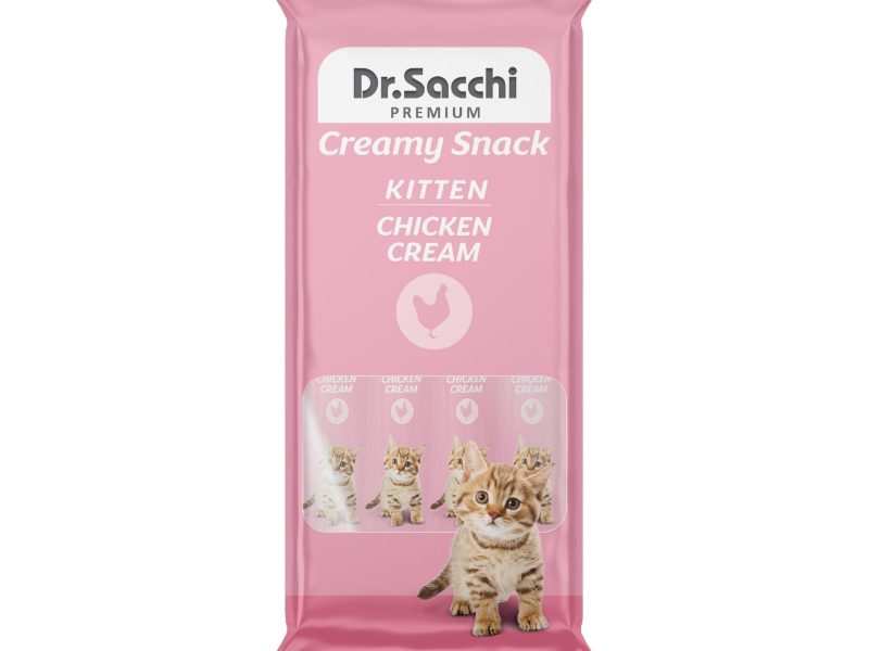 🚨 Dr.Sacchi Kedi Ödül Sıvı Kitten Chicken Kedi Maması 4’lü