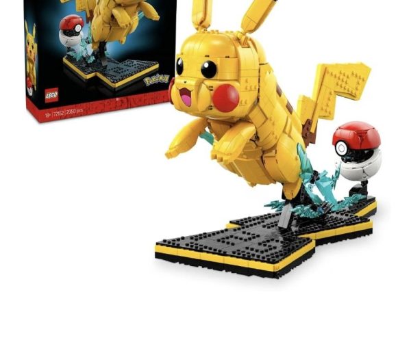 LEGO Pokémon Pikachu ve Poké Topu 72152 – Yetişkin Kadınlar ve Erkekler için Yıldırım Standı İçeren Duruşu Ayarlanabilir Dekoratif Koleksiyonluk Model Yapım Seti, Hediye Fikri (2050 Parça)