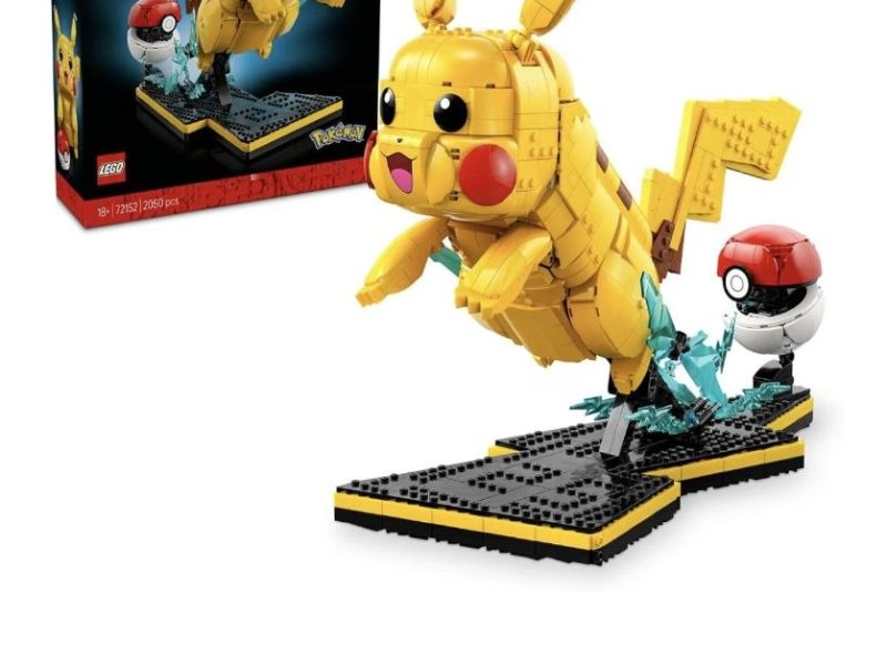 LEGO Pokémon Pikachu ve Poké Topu 72152 – Yetişkin Kadınlar ve Erkekler için Yıldırım Standı İçeren Duruşu Ayarlanabilir Dekoratif Koleksiyonluk Model Yapım Seti, Hediye Fikri (2050 Parça)