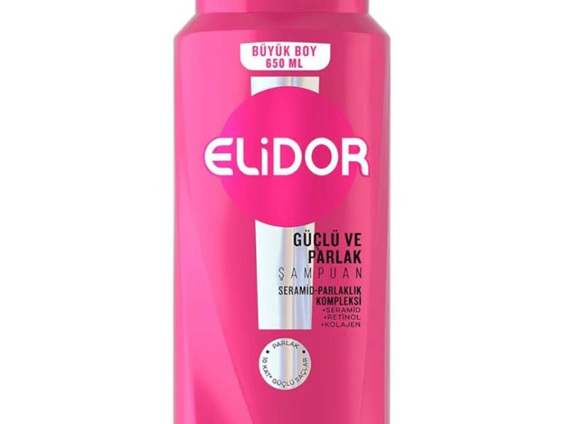 Elidor Saç Bakım Şampuanı, Güçlü ve Parlak, 650 ml