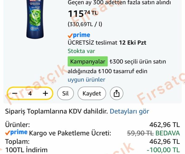 Clear Men Mentol 350 ml Şampuan