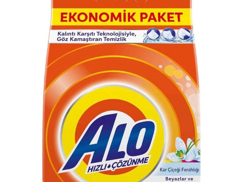Alo 8 kg Kar Çiçeği Ferahlğı Beyazlar ve Renkliler Hızlı Çözülme Toz Deterjan