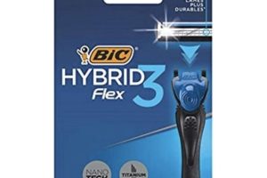 Prime Üyeleri için fırsat: BIC Hybrid 3 Flex Erkek Tıraş Bıçağı 1 Sap ve 4 Yedek Başlık (3 Bıçak), 3 Nano Teknolojik Titanyum Bıçak, E Vitamini ile Zenginleştirilmiş Geniş Kayganlaştırıcı Bant