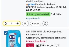 ABC DETERJAN Ultra Çamaşır Suyu Karbonatlı/Bembeyaz 3,25 L