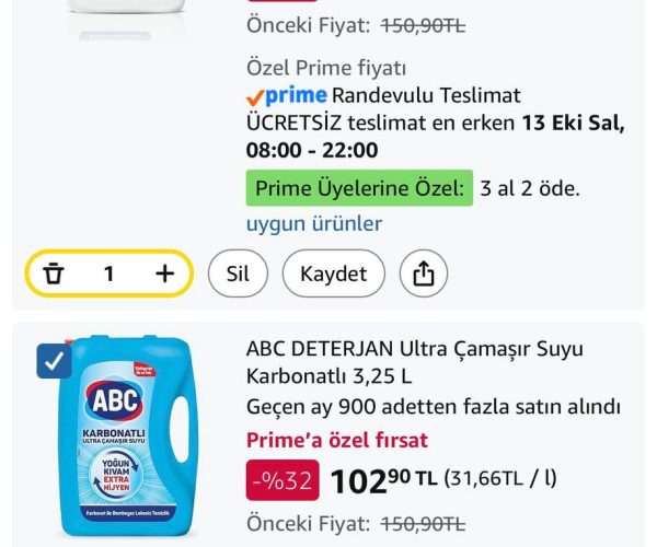 ABC DETERJAN Ultra Çamaşır Suyu Karbonatlı/Bembeyaz 3,25 L