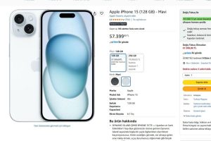 Apple iPhone 15 (128 GB) – Mavi